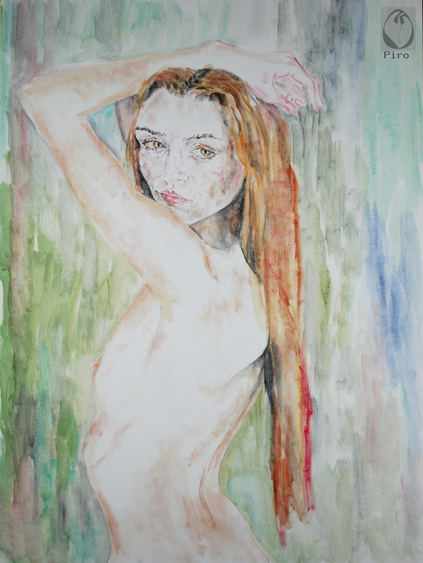 oil on paper - olio su carta di Piro